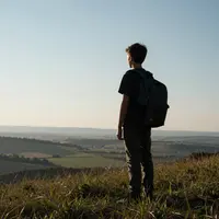 ولد بحقيبة ظهر