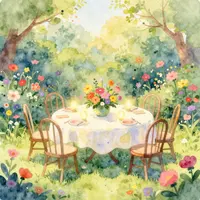 صحنه باغ رویایی