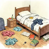 اتاق خواب نامرتب
