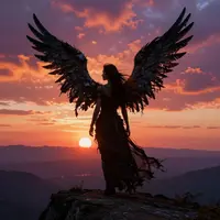 Silhouette de femme fantastique