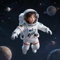 دختری در فضا