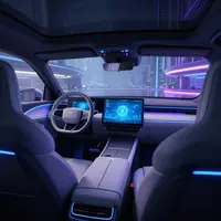 未来的な車のインテリア