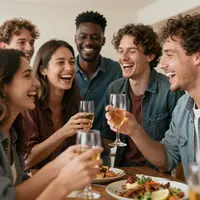 أصدقاء يحتفلون