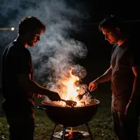 Mężczyźni przy Grillu