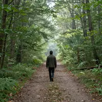 Мужчина, идущий в одиночестве