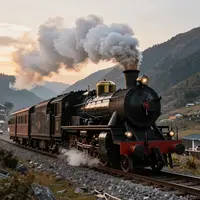 Старинный паровоз