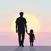 Nascer do sol pai e filho