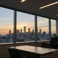 نمای صبحگاهی دفتر کار