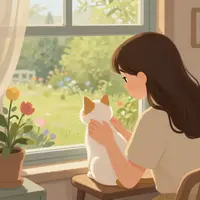 انسان و گربه