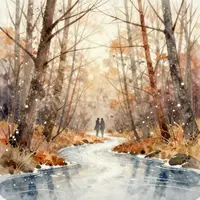 סצנת יער אינטימית