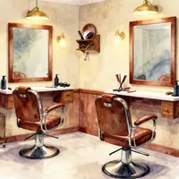 Interior de Barbearia