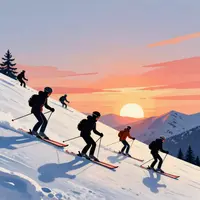 स्कीइंग एडवेंचर