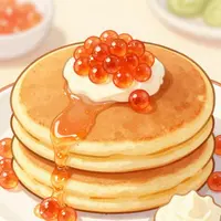 कैवियार के साथ पैनकेक