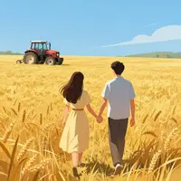 صحنه روستایی رمانتیک