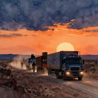 کاروان کامیون‌ها