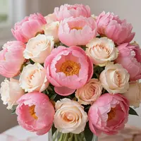 Bukiet Różowych Pionii