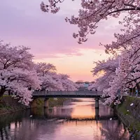 Most s třešňovými květy