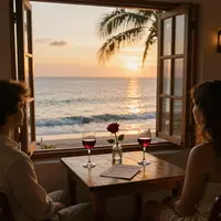 Dîner Romantique au Coucher du Soleil