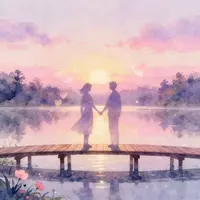 Pemandangan Senja Romantik