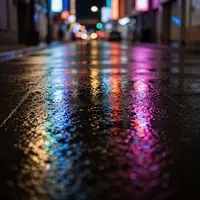 Wet Pavement Reflections