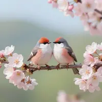 پرندگان روی شاخه