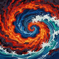 گرداب گدازه و اقیانوس