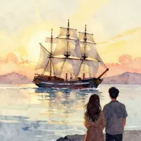 Nostalgiczny Pejzaż Morski