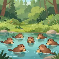 Mga Beaver sa Ilog