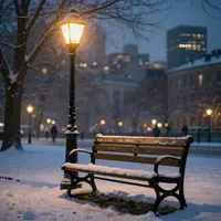 Útulná lavička v parku