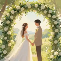 صحنه عروسی رمانتیک