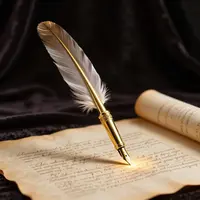 قلم پر طلایی