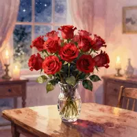 ديكور الورود الحمراء