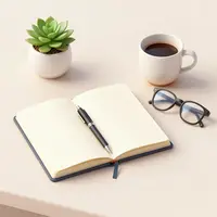 Organized Desk Flatlay