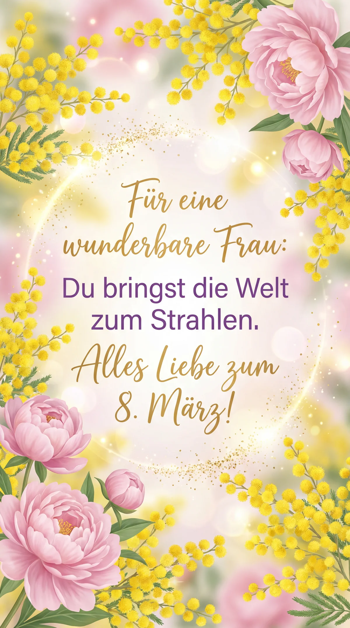 Karte zum Internationalen Frauentag für eine besondere Frau