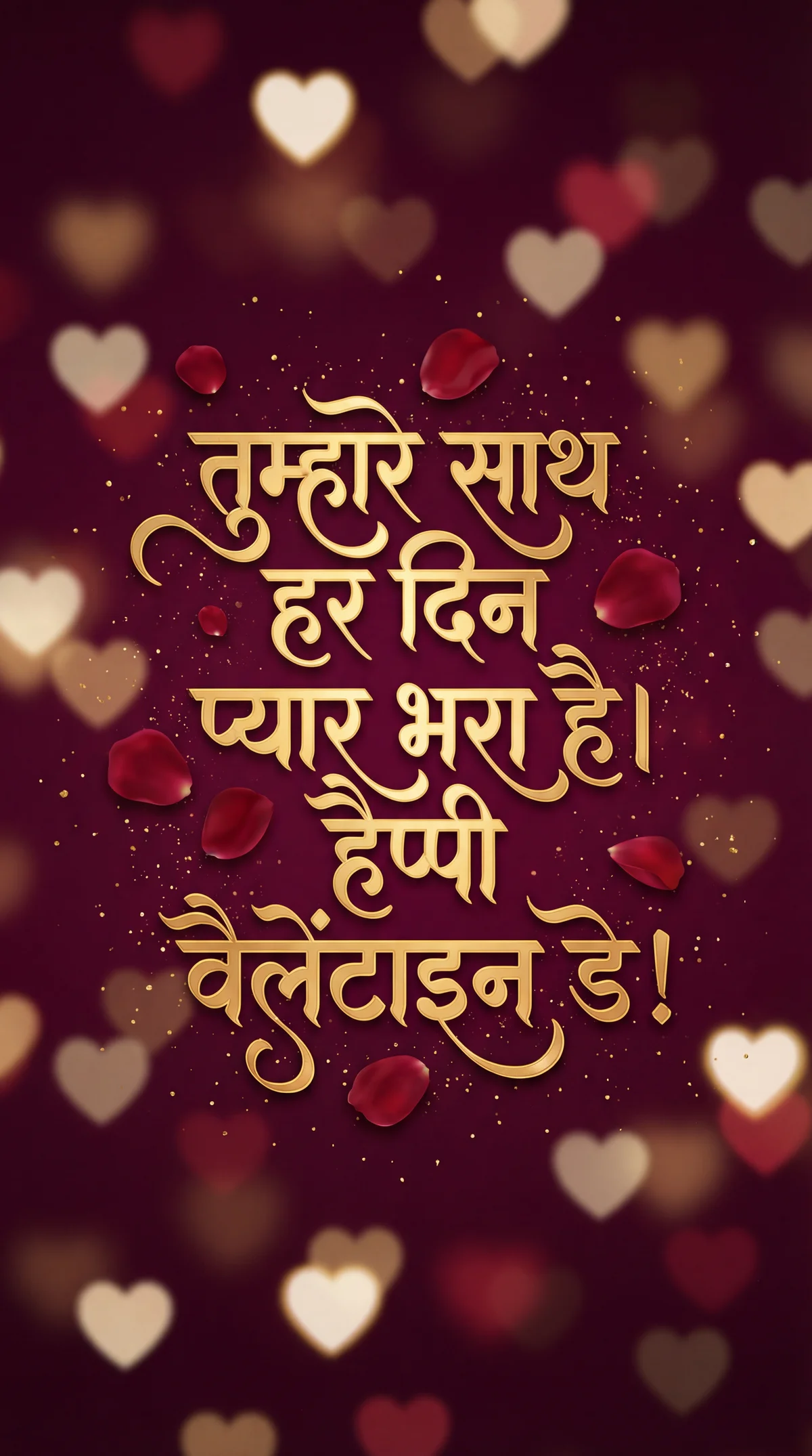 वैलेंटाइन डे पर अपने प्यार के लिए शुभकामनाएँ