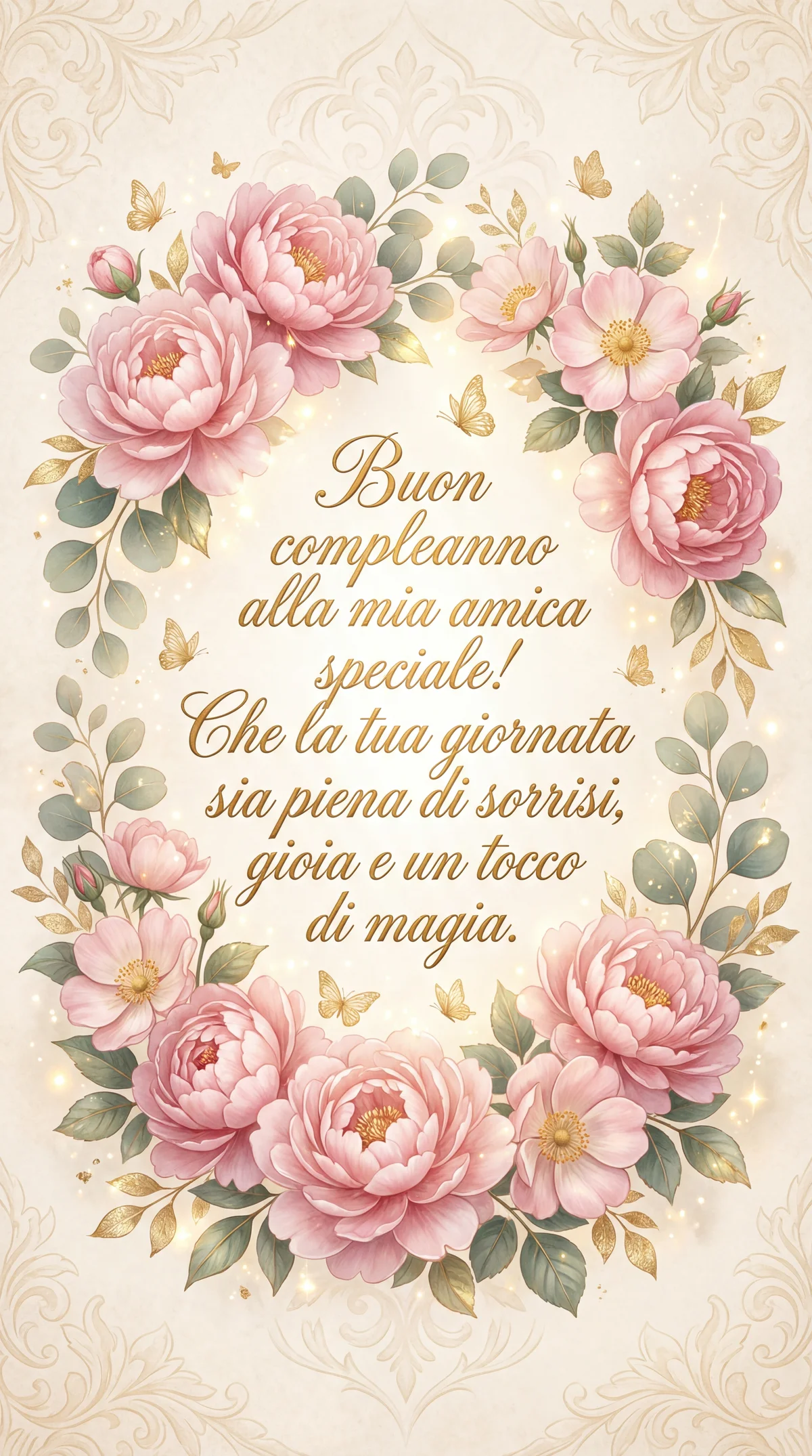 biglietto di auguri per il compleanno di un'amica