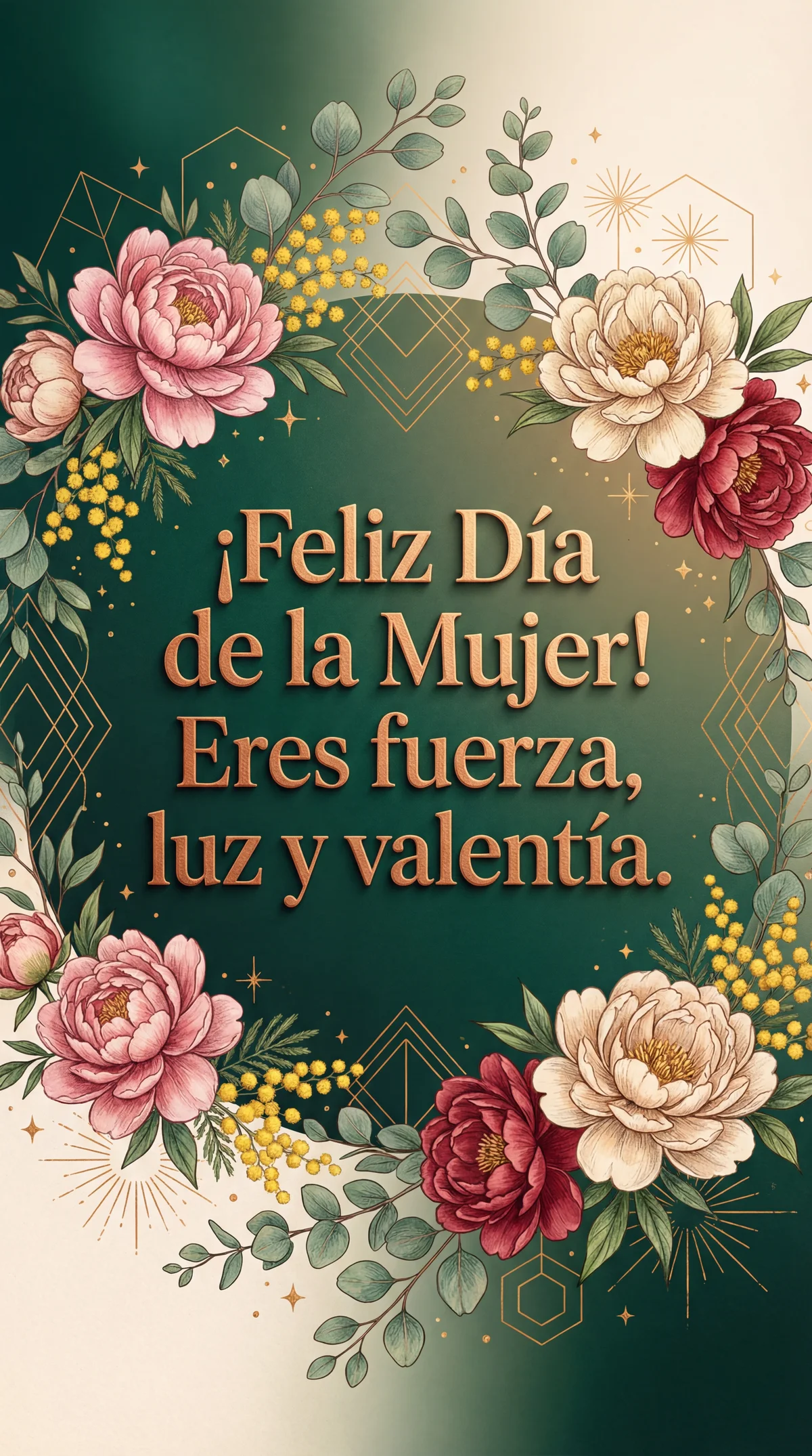 tarjeta de felicitación para el Día Internacional de la Muje...