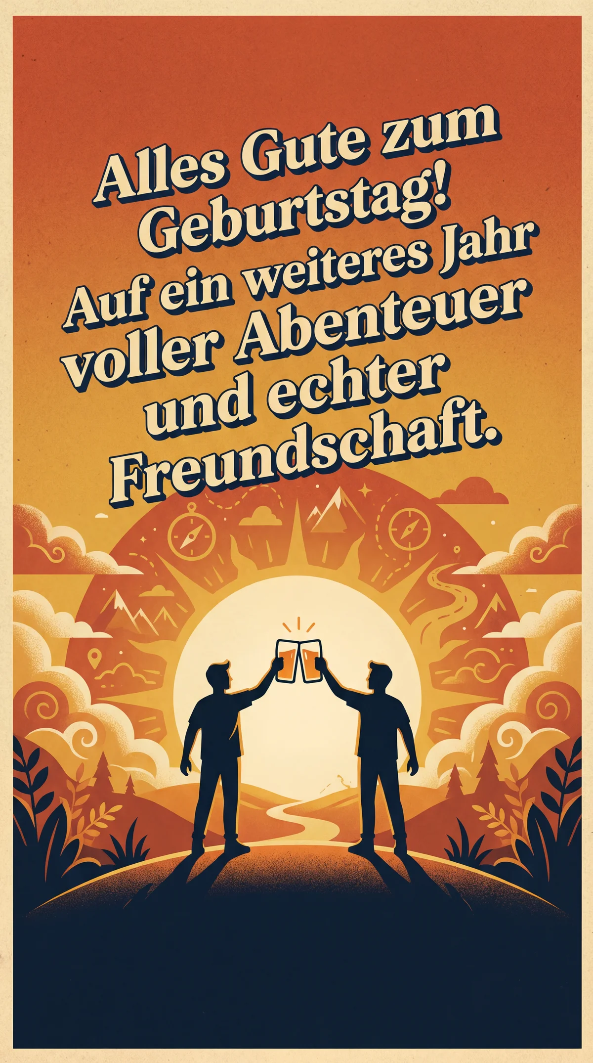 Geburtstagskarte für einen Freund