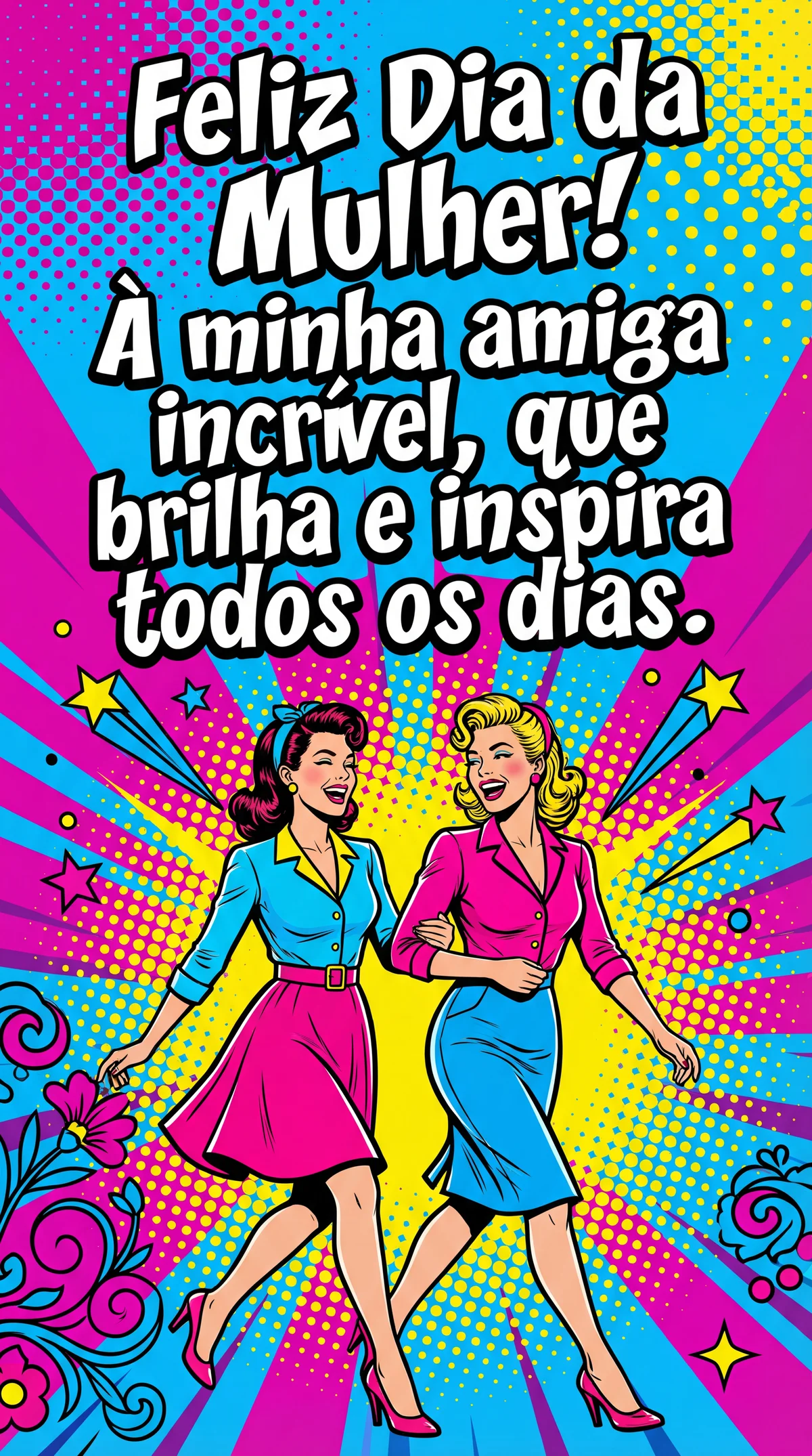 Cartão de Dia da Mulher para amiga