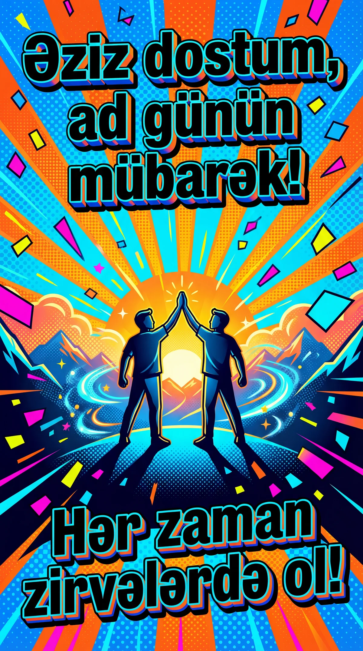 Əziz dostum, ad günün mübarək!