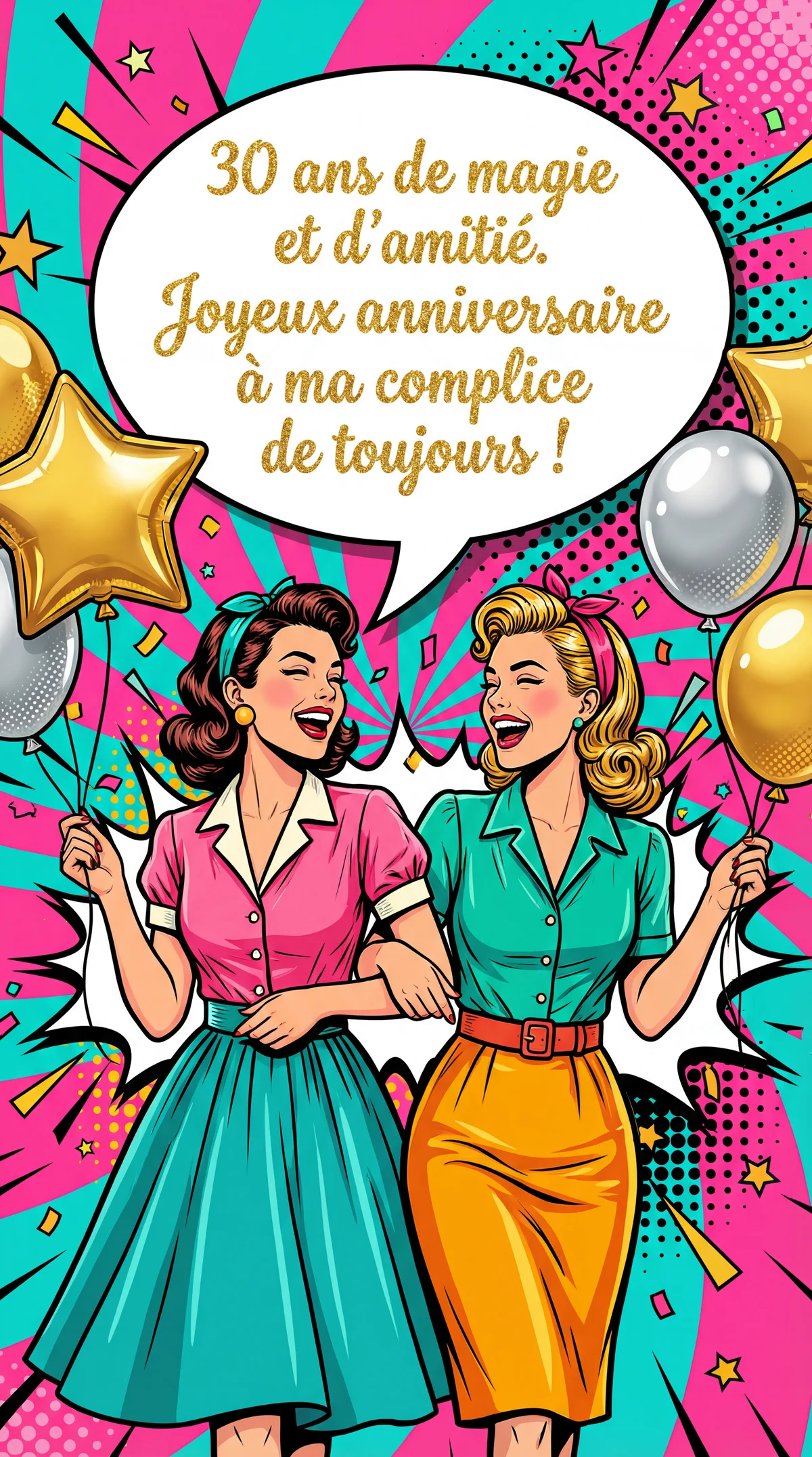 carte d'anniversaire pour ma meilleure amie, 30 ans