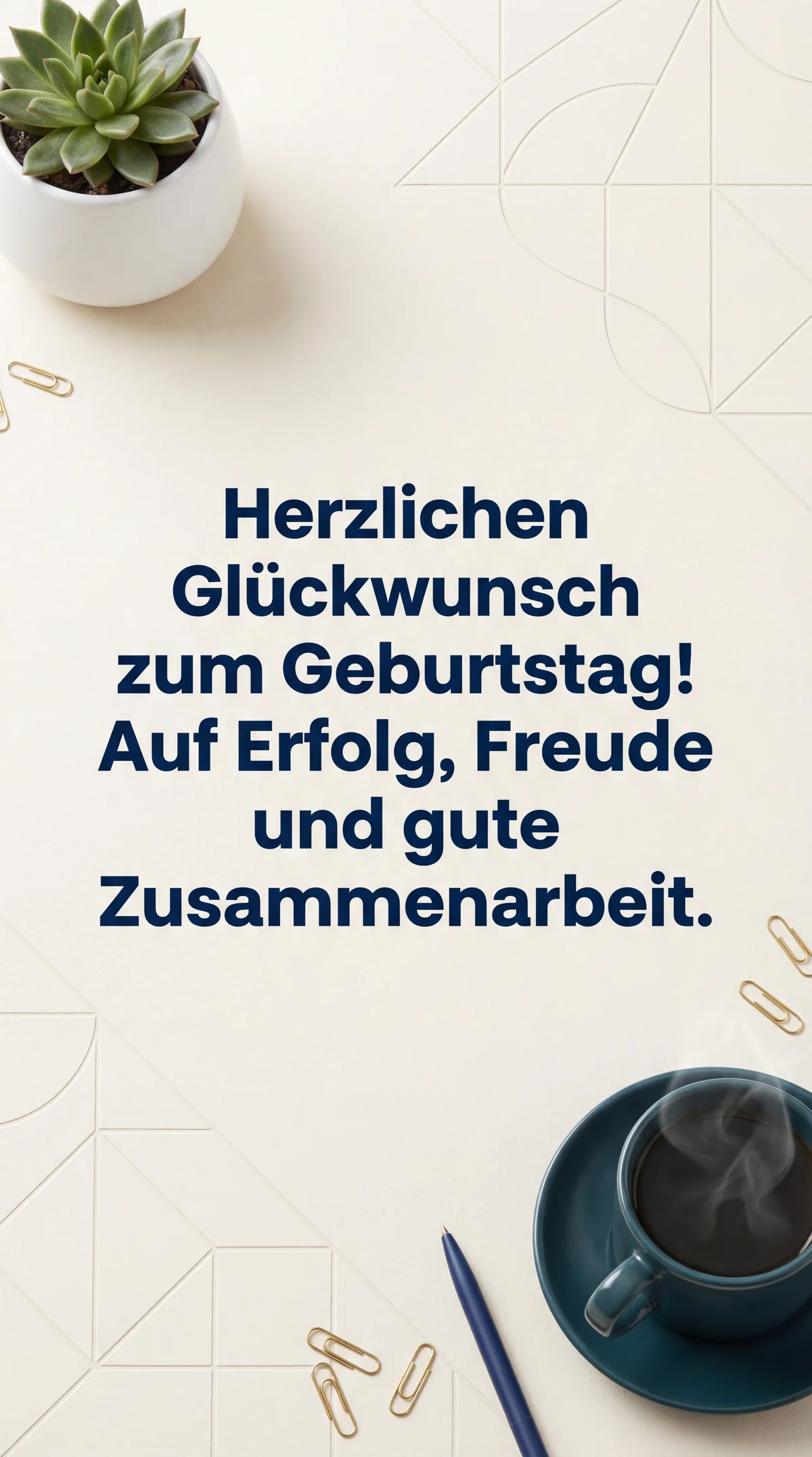 Glückwunschkarte zum Geburtstag für einen Kollegen