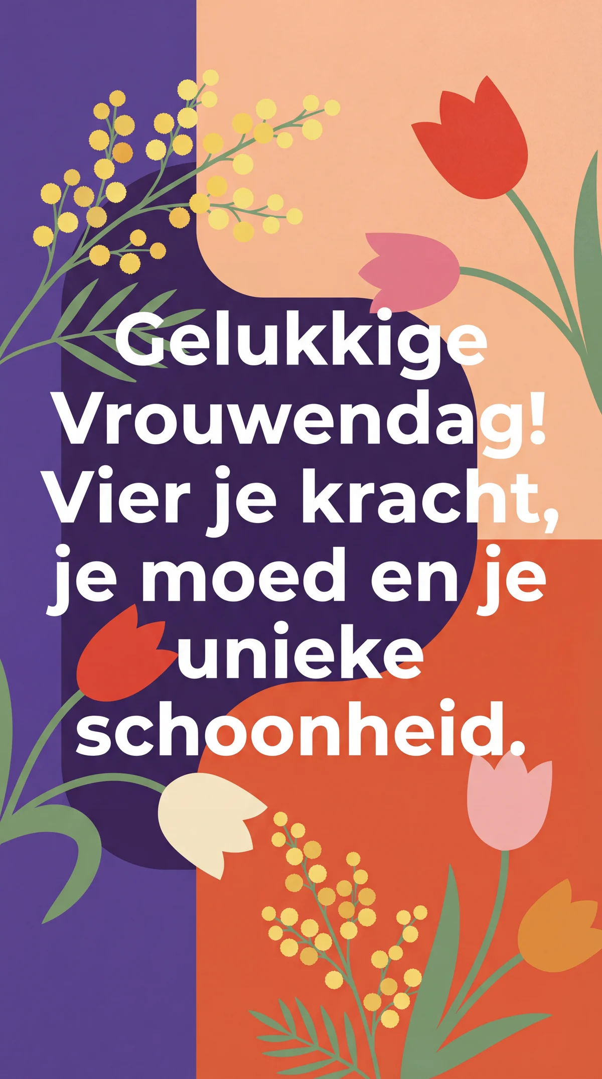 Wenskaart voor Internationale Vrouwendag