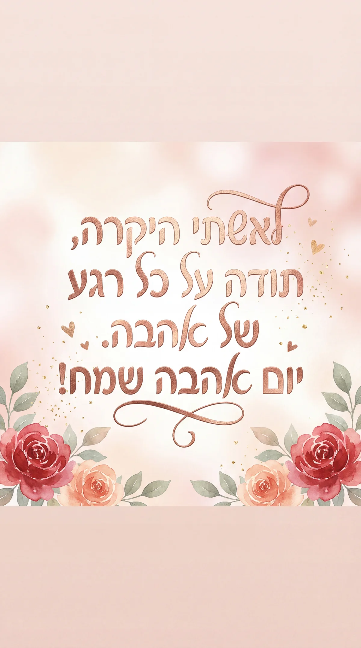 ברכה ליום האהבה לאישתי היקרה