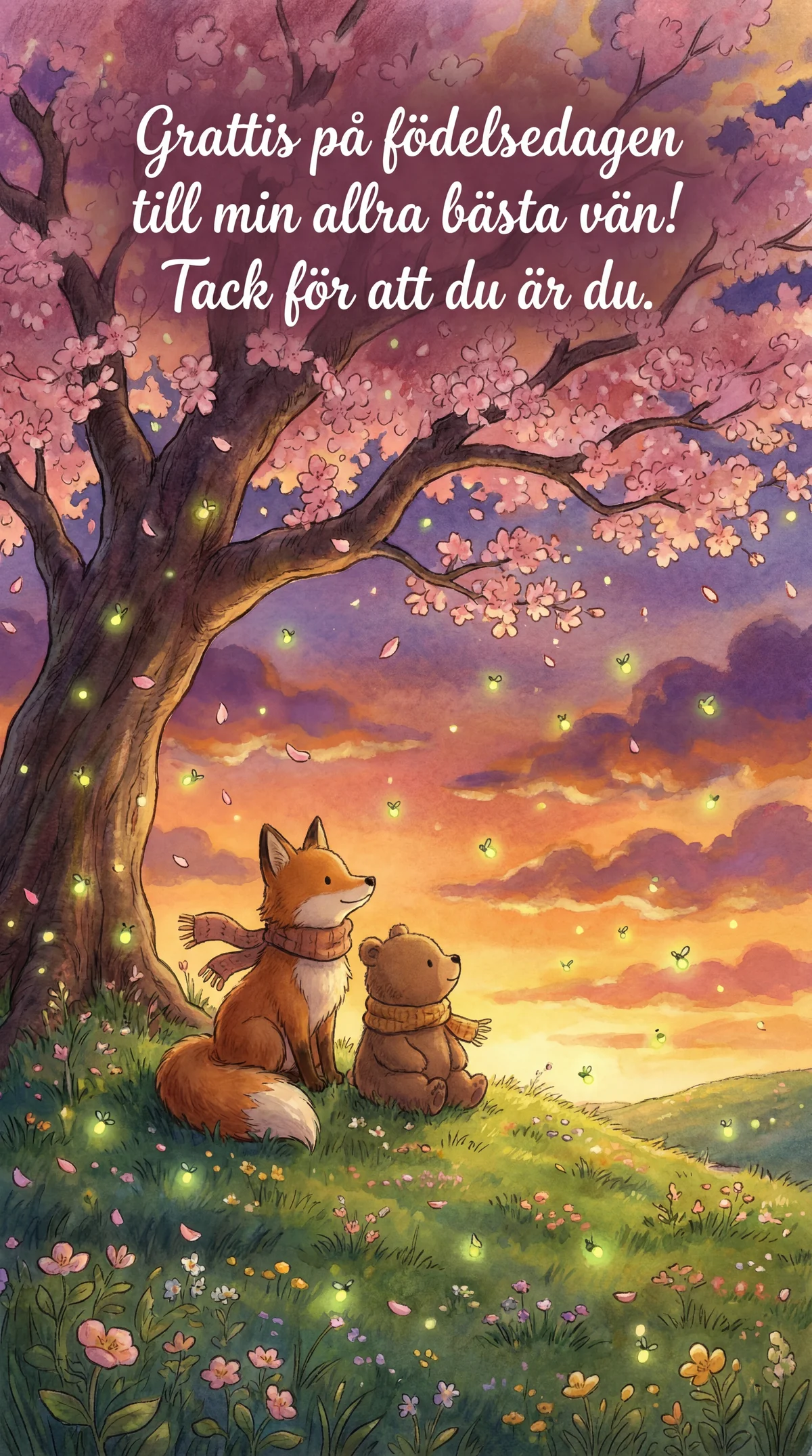 Födelsedagshälsning till bästa vännen