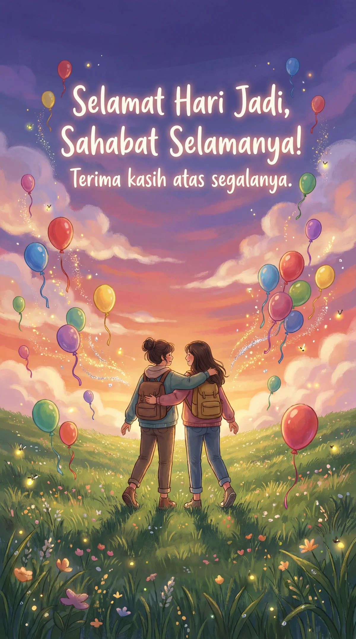 Kad ucapan hari jadi untuk sahabat baik