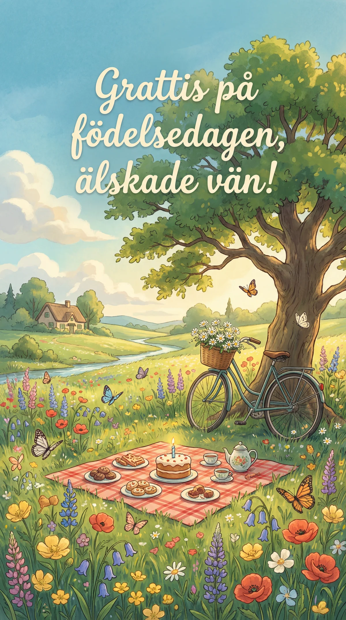 Grattis på födelsedagen, älskade vän!