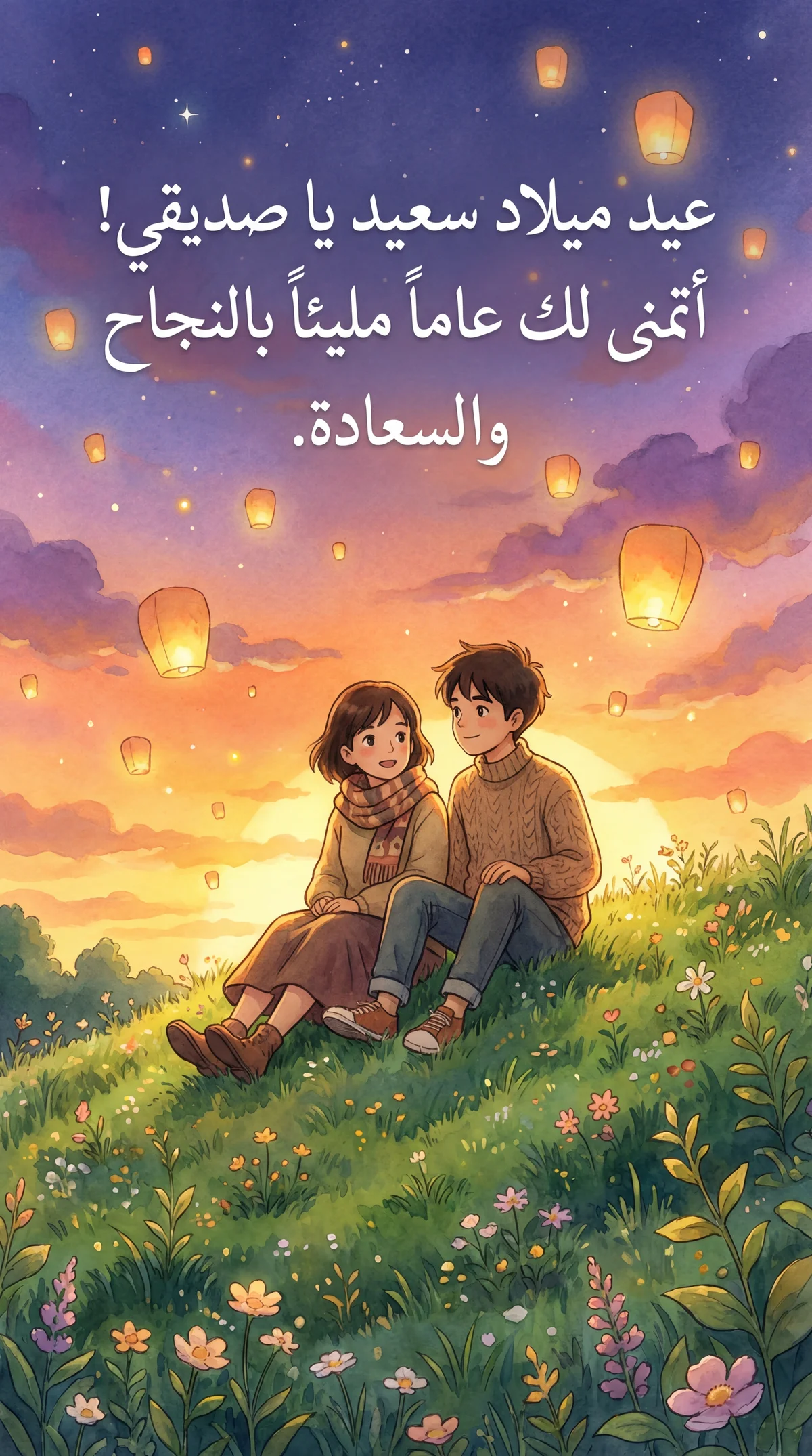 تهنئة عيد ميلاد سعيد لصديقي