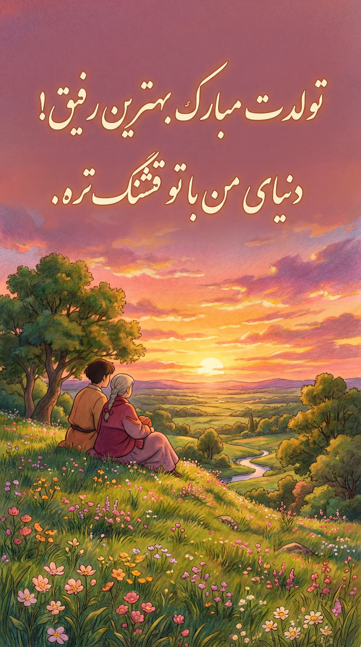 کارت تولد برای دوست صمیمی