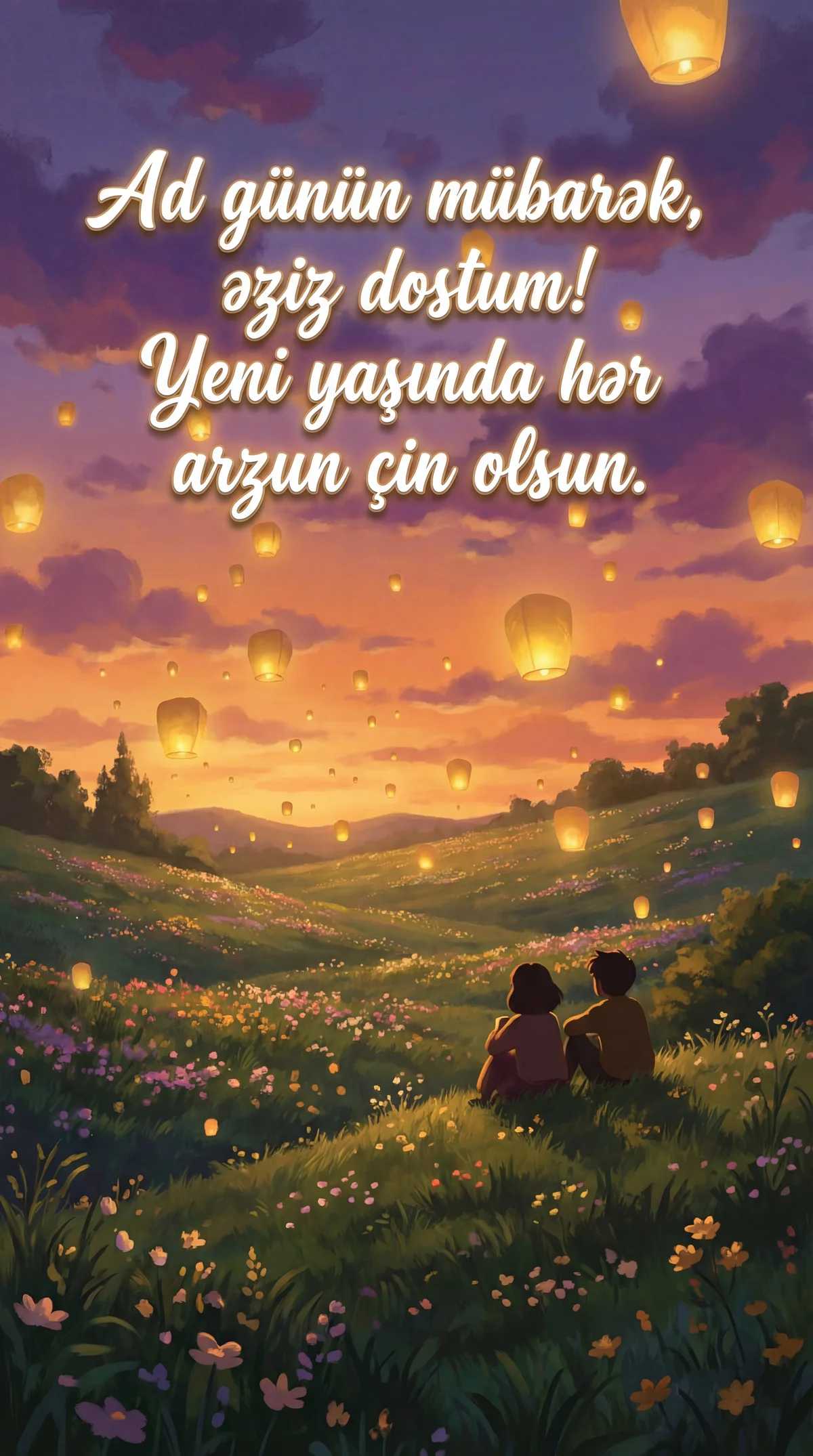 Əziz dostuma ad günü təbriki